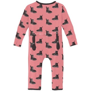 Girl's Print Bamboo Coverall with 2-Way Zipper - Strawberry Boots Baby & Toddler Sleepwear