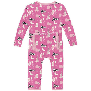 Girl's Print Bamboo Coverall with 2-Way Zipper - Tulip Hey Diddle Diddle Baby & Toddler Sleepwear