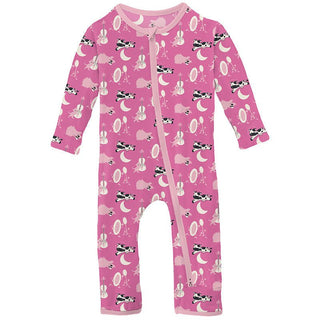 Girl's Print Bamboo Coverall with 2-Way Zipper - Tulip Hey Diddle Diddle Baby & Toddler Sleepwear