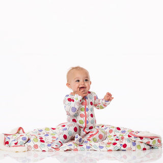 Girl's Print Bamboo Footie with 2-Way Zipper - Lula's Lollipops Baby & Toddler Sleepwear