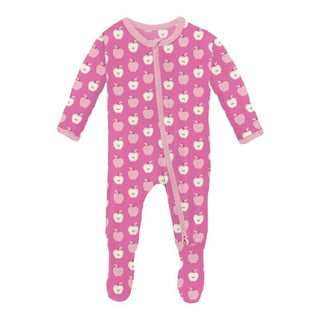 Girl's Print Bamboo Footie with 2-Way Zipper - Tulip Johnny Appleseed Baby & Toddler Sleepwear