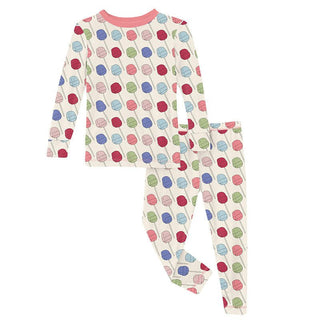 Girl's Print Bamboo Long Sleeve Pajama Set - Lula's Lollipops Baby & Toddler Sleepwear