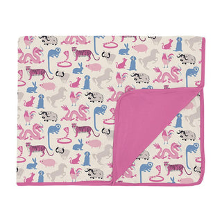 KicKee Pants Girl's Print Bamboo Toddler Blanket - Natural Chinese Zodiac 