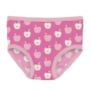 Girl's Print Bamboo Underwear (Set of 3) - Cake Pop Swan Princess, Natural & Tulip Johnny Appleseed Toddler Underwear