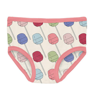 KicKee Pants Girl's Print Bamboo Underwear (Set of 3) - Lula's Lollipops, Pewter & Baby Rose Too Many Stuffies