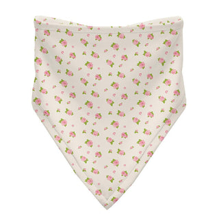 Girl's Print Bamboo Bandana Bib (Set of 3) - Lotus Pies, Natural Buds & Berry Cow - One Size (15ANV) KicKee Pants