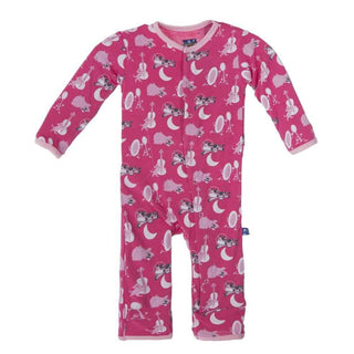 Girls Print Bamboo Coverall, Winter Rose Hey Diddle Diddle KicKee Pants