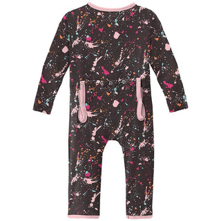 Girl's Print Bamboo Coverall with 2-Way Zipper - Calypso Splatter Paint Baby & Toddler Sleepwear