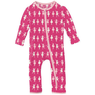 Girl's Print Bamboo Coverall with Zipper - Calypso Ballerina Baby & Toddler Sleepwear