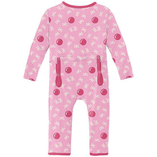 Girl's Print Bamboo Coverall with Zipper - Cotton Candy Jacks KicKee Pants