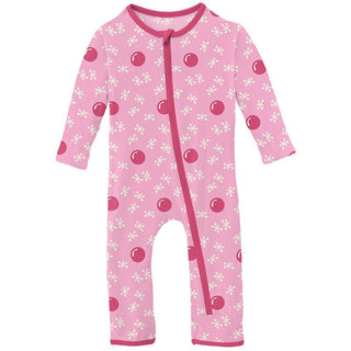 Girl's Print Bamboo Coverall with Zipper - Cotton Candy Jacks Baby & Toddler Sleepwear