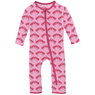 Girl's Print Bamboo Coverall with Zipper - Cotton Candy Jitterbug Baby & Toddler Sleepwear