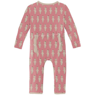 Girl's Print Bamboo Coverall with Zipper - Desert Rose Baby Doll Baby & Toddler Sleepwear