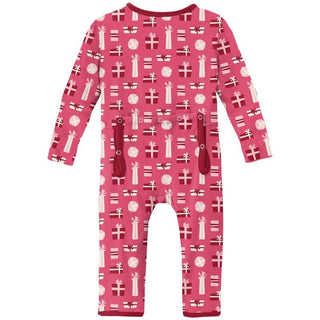 Girl's Print Bamboo Coverall with Zipper - Winter Rose Presents (WCA22) Baby & Toddler Sleepwear