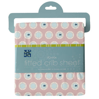 Girl's Print Bamboo Fitted Crib Sheet, Baby Rose Porthole - One Size Bed Sheets