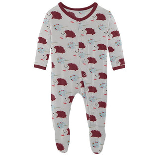 Girl's Print Bamboo Footie with Snaps - Natural Art Class Baby & Toddler Sleepwear