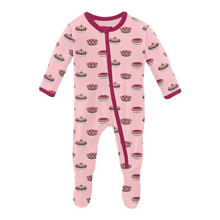 Girl's Print Bamboo Footie with Zipper - Lotus Pies (15ANV) Baby & Toddler Sleepwear