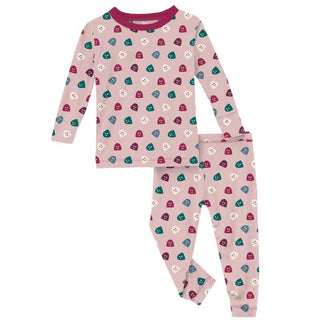 Girl's Print Bamboo Long Sleeve Pajama Set - Baby Rose Happy Gumdrops Baby & Toddler Sleepwear