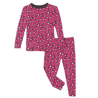 Girl's Print Bamboo Long Sleeve Pajama Set - Calypso Cheetah Baby & Toddler Sleepwear