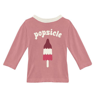 Girl's Print Bamboo Long Sleeve Tailored Fit Graphic Tee Shirt - Strawberry Popsicle Baby & Toddler Tops