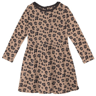 Girl's Print Bamboo Long Sleeve Twirl Dress - Suede Cheetah (15ANV) Baby & Toddler Dresses