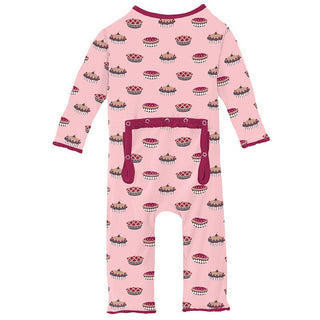 Girl's Print Bamboo Muffin Ruffle Coverall with Zipper - Lotus Pies (15ANV) Baby & Toddler Sleepwear