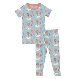 KicKee Pants Girls Print Short Sleeve Pajama Set - Spring Day Kites | Stylish Sleepies offer designs that make bedtime beautiful.