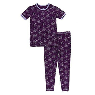 KicKee Pants Girl's Print Short Sleeve Pajama Set - Wine Grapes Atoms | Stylish Sleepies offer designs that make bedtime beautiful.