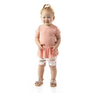 KicKee Pants Girls Print Short Sleeve Playtime Outfit Set - Natural Camping