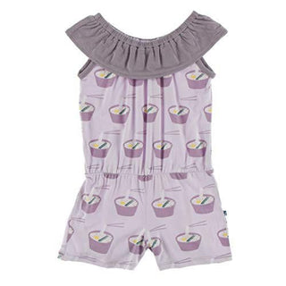 KicKee Pants Girl's Print Summer Romper - Thistle Ramen