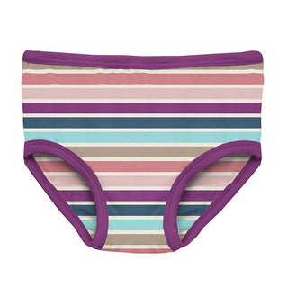 KicKee Pants Girl's Print Underwear (Set of 3) - Love Stripe, Starfish & Starfish Groovy