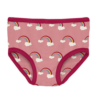 Girl's Print Bamboo Underwear - Strawberry Rainbows Toddler Underwear