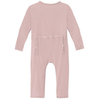 Girl's Solid Bamboo Coverall with 2-Way Zipper - Baby Rose Baby & Toddler Sleepwear