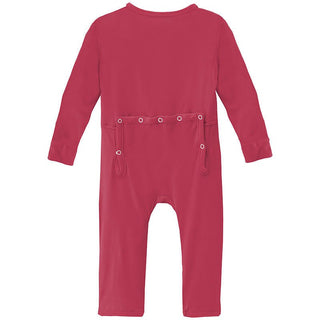 Girl's Solid Bamboo Coverall with 2-Way Zipper - Cherry Pie Baby & Toddler Sleepwear