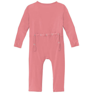 Girl's Solid Bamboo Coverall with 2-Way Zipper - Strawberry Baby & Toddler Sleepwear