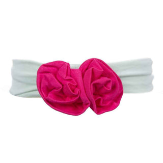 Girls Solid Bamboo Bow Headband Aloe with Prickly Pear, One Size KicKee Pants