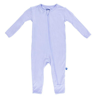 Girl's Solid Bamboo Coverall with 2-Way Zipper - Lilac KicKee Pants