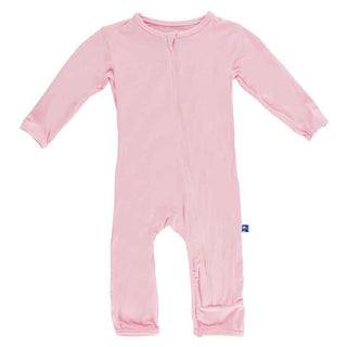 Girl's Solid Bamboo Coverall with 2-Way Zipper - Lotus Baby & Toddler Sleepwear