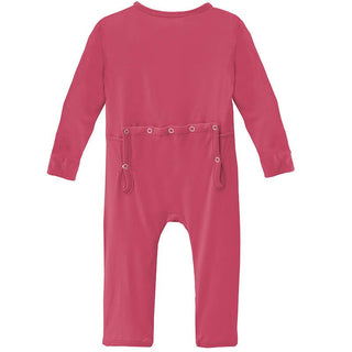 Girl's Solid Bamboo Coverall with Zipper - Taffy KicKee Pants