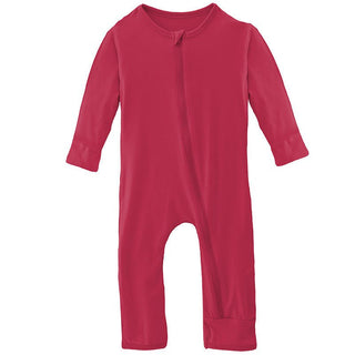 Girl's Solid Bamboo Coverall with Zipper - Taffy KicKee Pants