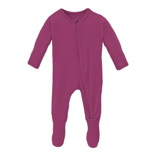 Girl's Solid Bamboo Footie with 2-Way Zipper - Orchid Baby & Toddler Sleepwear