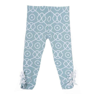 Girls Solid Bamboo Legging with Bows, Jade Symphony Baby & Toddler Bottoms