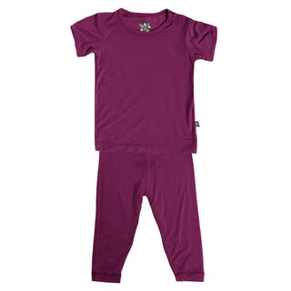 KicKee Pants Girls Solid Short Sleeve Pajama Set - Orchid | Stylish Sleepies offer designs that make bedtime beautiful.