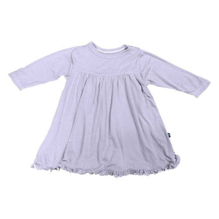 KicKee Pants Girl's Long Sleeve Swing Dress, Lilac