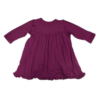 KicKee Pants Girl's Long Sleeve Swing Dress, Orchid