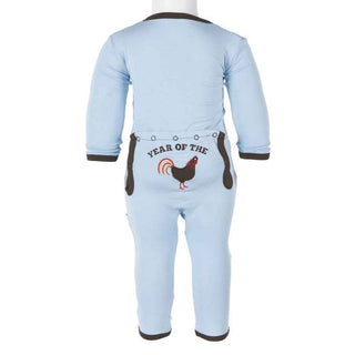 Holiday Bamboo Fitted Applique Coverall - Pond Year of the Rooster Baby & Toddler Sleepwear