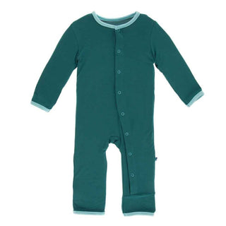 Holiday Bamboo Layette Applique Coverall - Cedar Ornaments Baby & Toddler Sleepwear