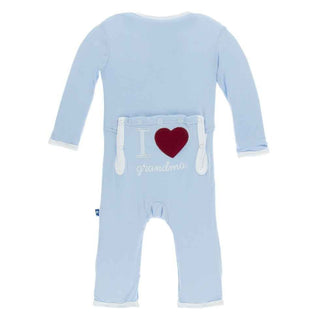 KicKee Pants Holiday Layette Applique Coverall - Pond I Love Grandma