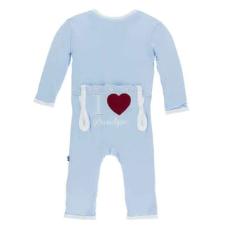 Bamboo Layette Applique Coverall - Pond I Love Grandpa Baby & Toddler Sleepwear