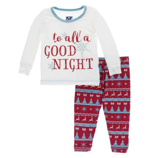 Holiday Bamboo Long Sleeve Pajama Set, Nordic Print Baby & Toddler Sleepwear